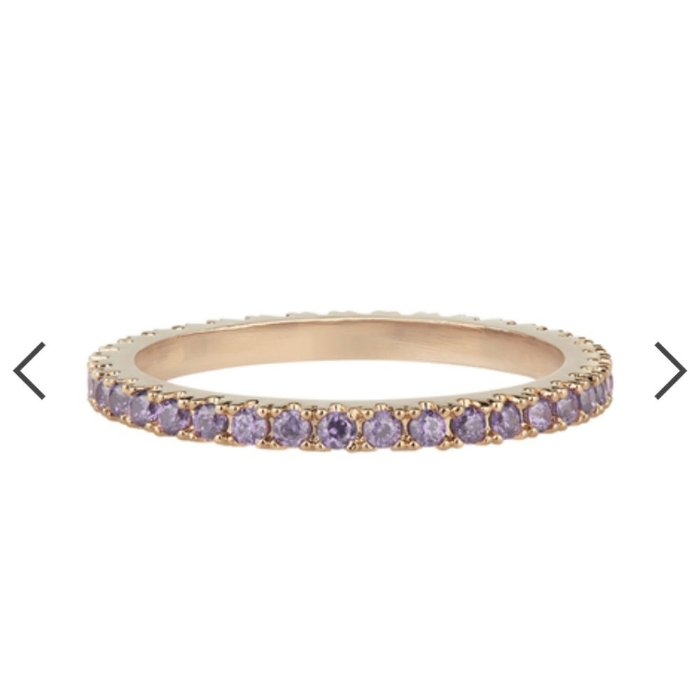 Febuary purple gold petite bijoux stackable